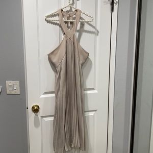 Dress cocktail Tan pleated